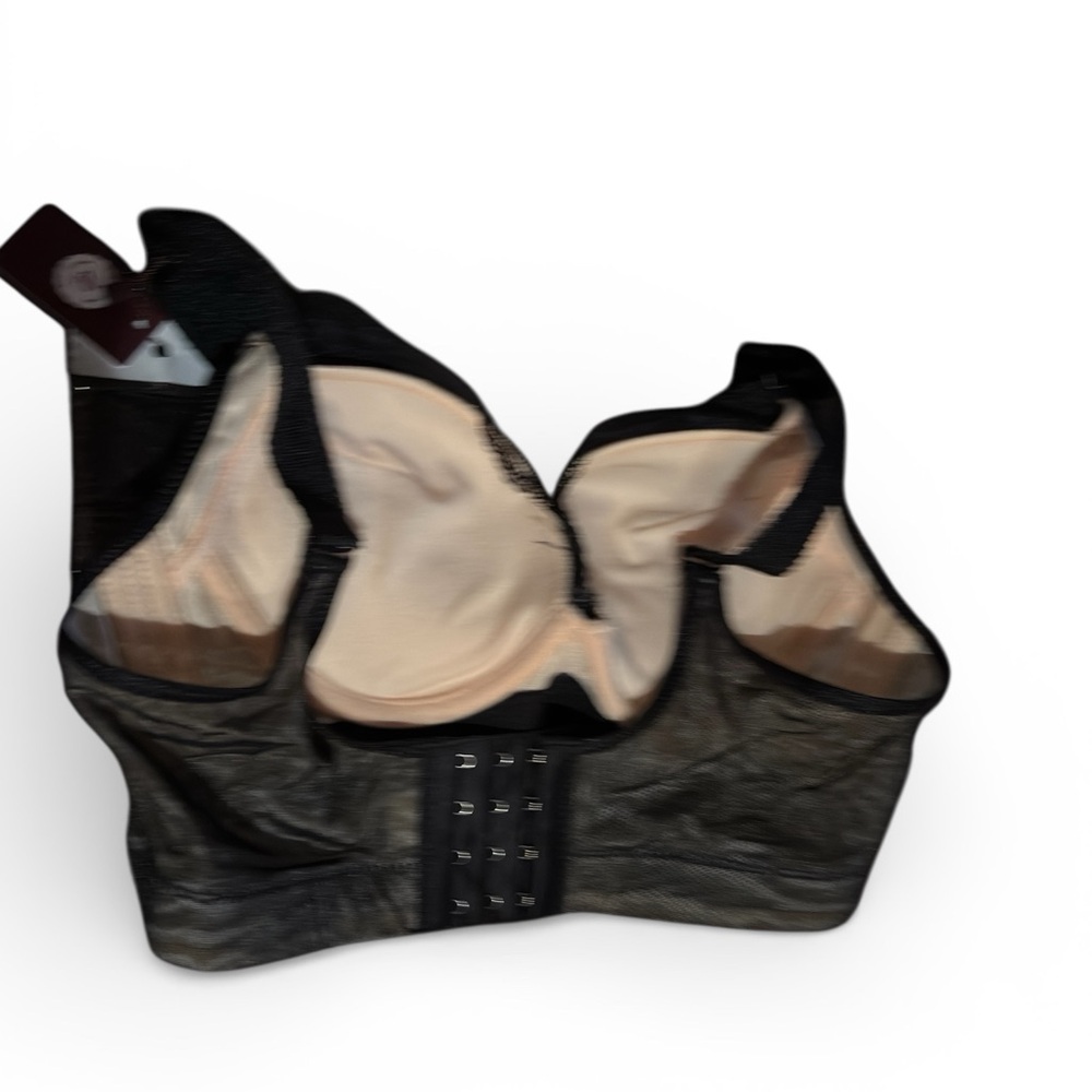 Black Lace Padded Push Up Bra 34B Fabric  New in Package - Picture 2 of 10